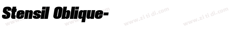 Stensil Oblique字体转换